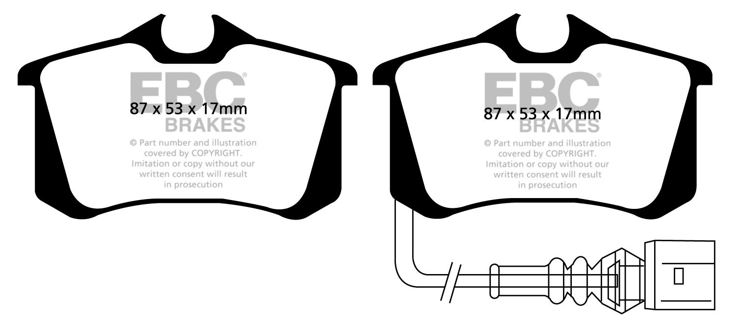 EBC Brakes SEAT Ibiza 1.4 2002-2008 Remblokken achterzijde
