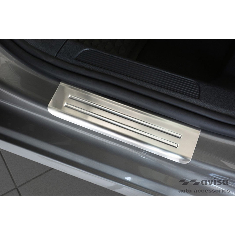 Seuils de portes inoxydable sur mesure pour Volkswagen Golf Sportsvan 2014- 'Exclusive' - 4-pièces