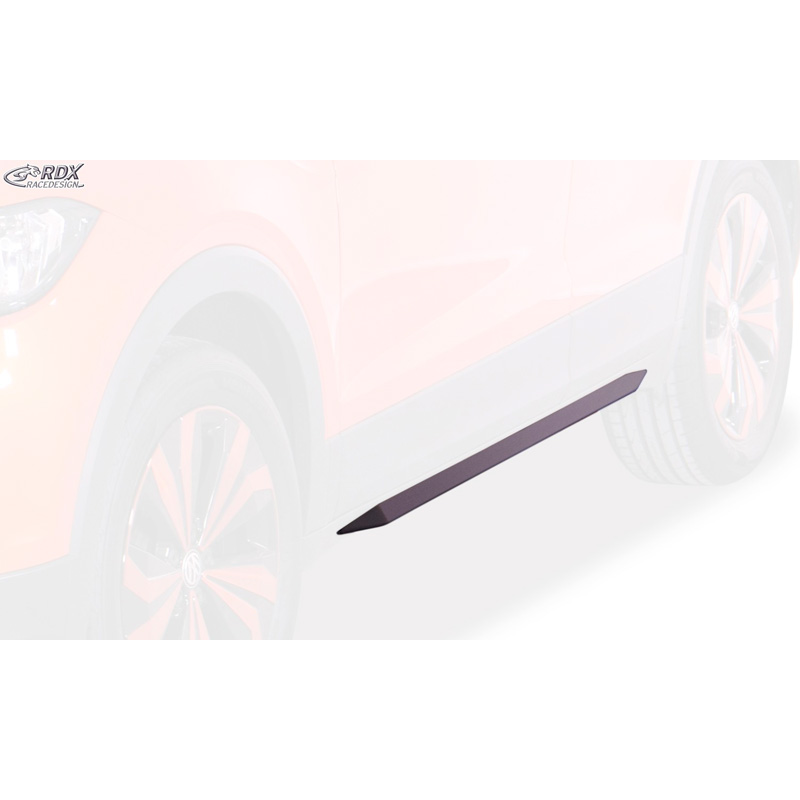 Jupes latérales 'Slim' sur mesure pour Volkswagen T-Cross 2019- (ABS noir luisant)
