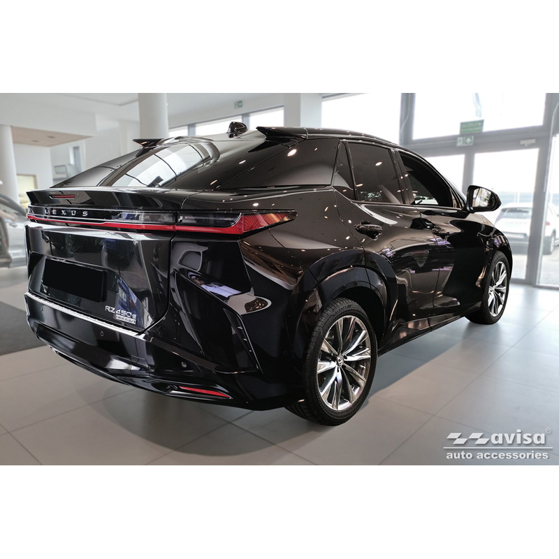 Protection de seuil arrière inox sur mesure pour Lexus RZ 2023- 'Ribs'