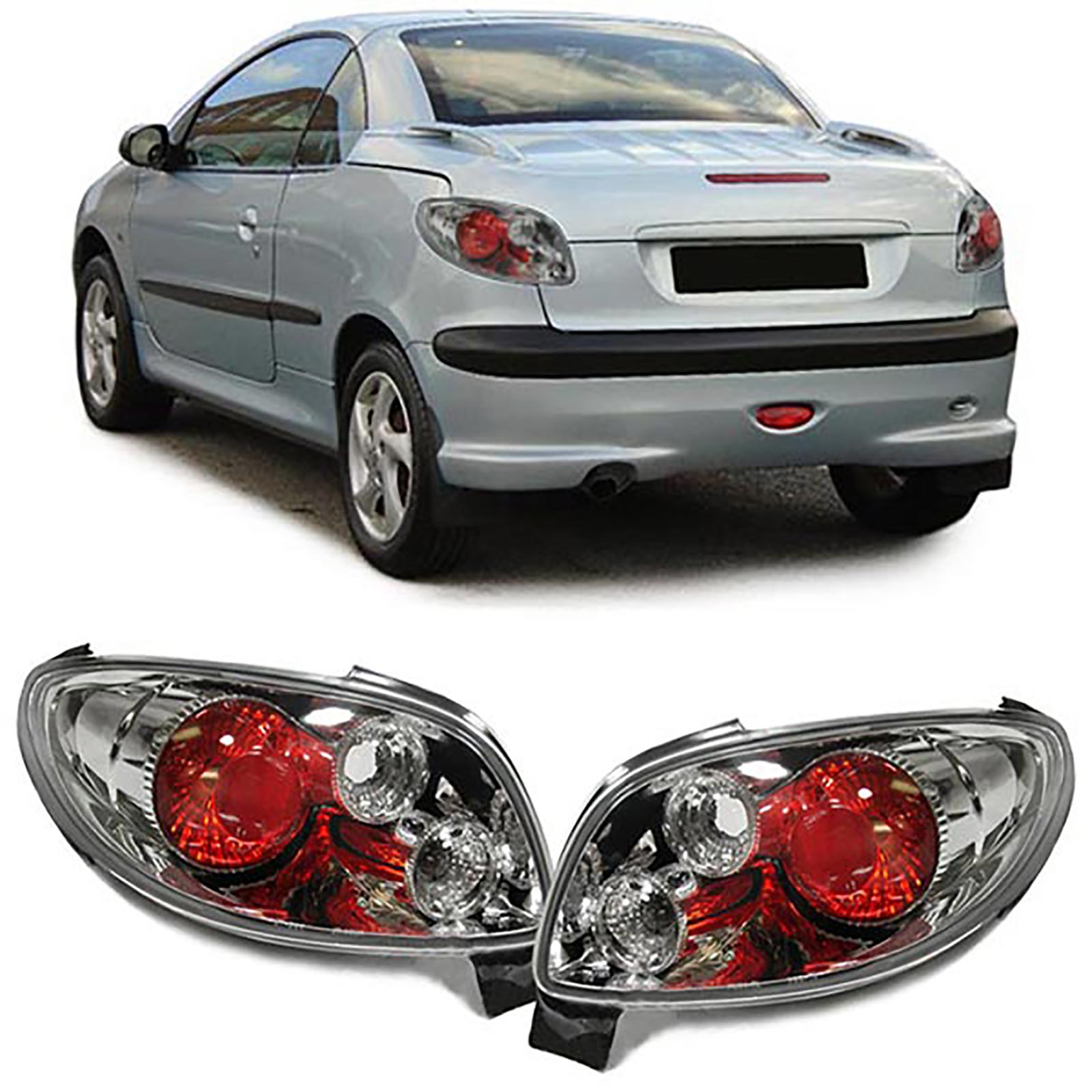 Feux arriere Peugeot 206 cc Lexus look