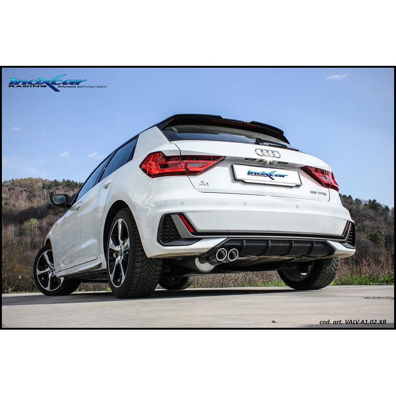 100% Inox Échappement Sport sur mesure pour Audi A1 (GBA) 35TFSI (150cv) 2018- 2x70mm X-Race