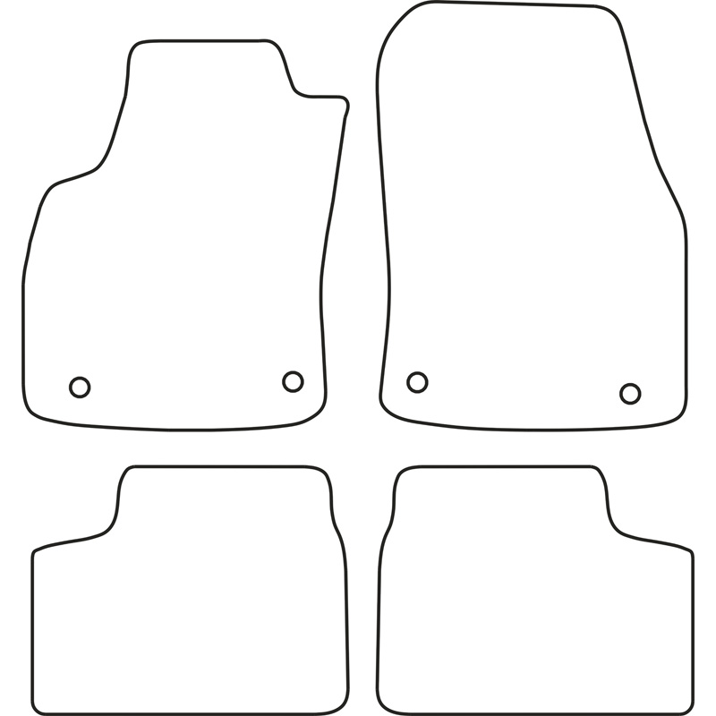 Set de tapis de sol en velours sur mesure pour Opel Astra H 2004-2009