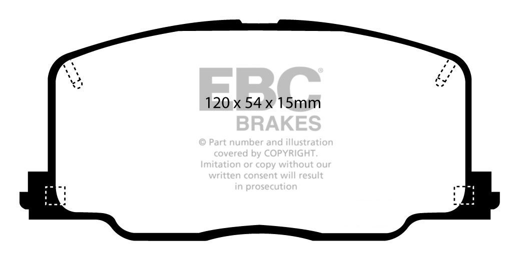 EBC Brakes TOYOTA Camry 2.0 TD (CV20R) 87-88 Remblokken voorzijd