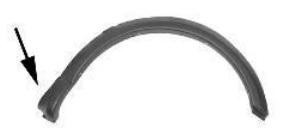spatbordverbreder, voor, 53m, links VW Vento, 1992-1998
