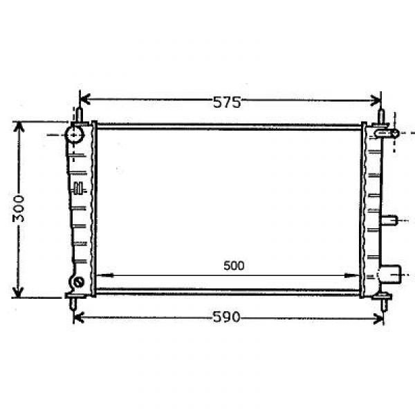 Radiator MAZDA 121/FIESTA 96-00 502x305x28 1.1/1.4 16VV-TEC.