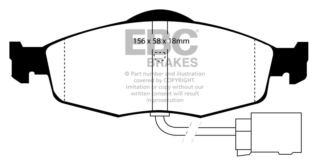 EBC Brakes FORD Mondeo (Station) 1.8 TD 93-2000 Remblokken voorz