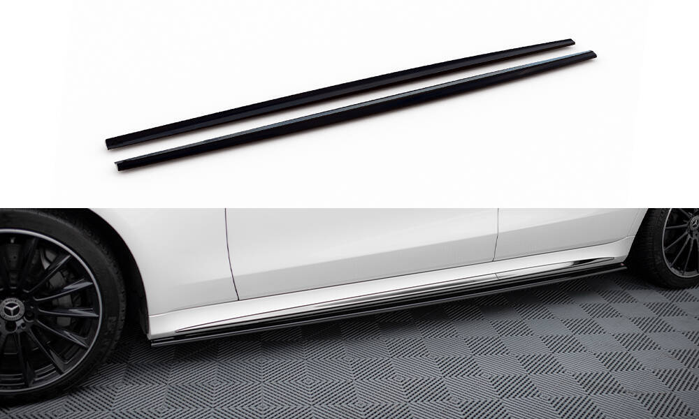 Zijskirts Mercedes S Klasse W223 AMG Pakket Maxton Glans Zwart