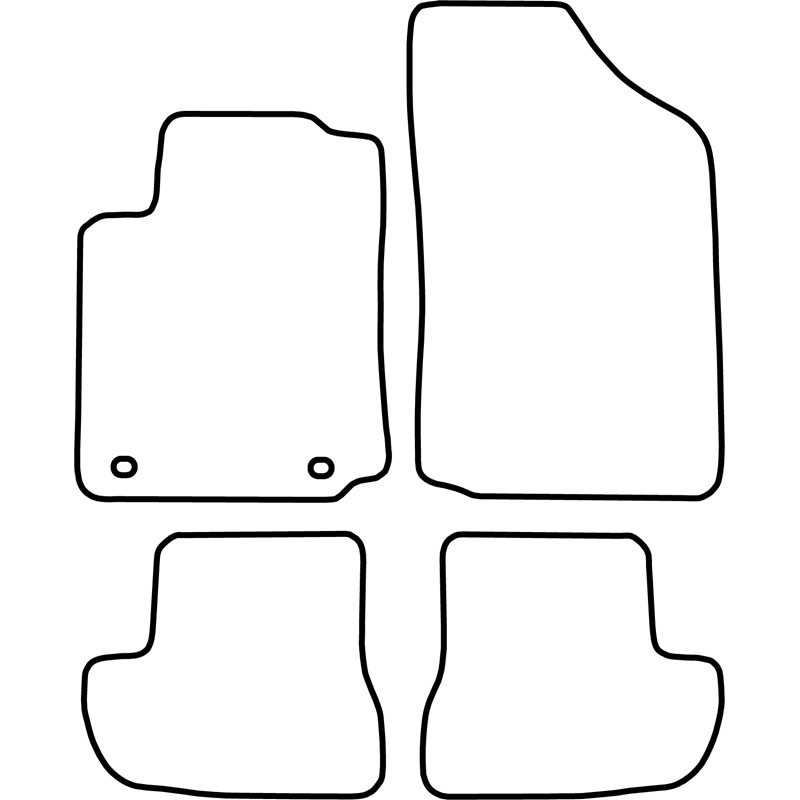 Set de tapis de sol sur mesure pour Citroen C2 2003-2010