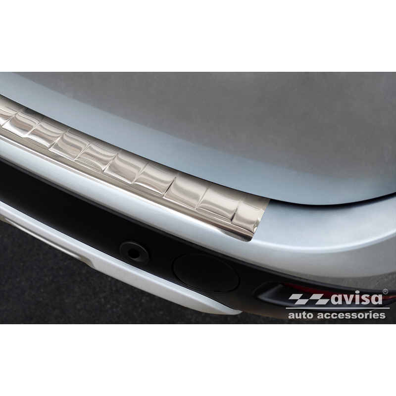 Protection de seuil arrière inox sur mesure pour Dacia Lodgy 2012-2017 & FL 2017- 'Ribs'