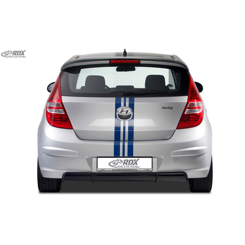 Jupe arrière 'Diffuseur' sur mesure pour Hyundai i30 (FD/FDH) 2007-2010 (ABS noir luisant)