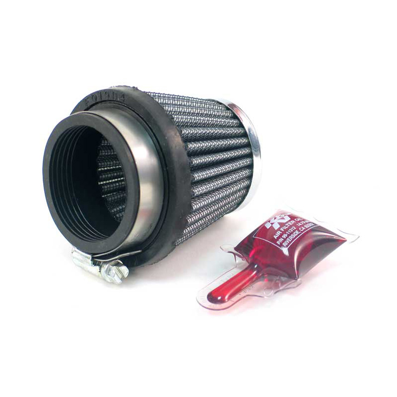 K&N Filtre à Air Universel Conique 49mm raccordement, 76mm de base, 51mm en haut, 64 mm hauteur (RC-2500)