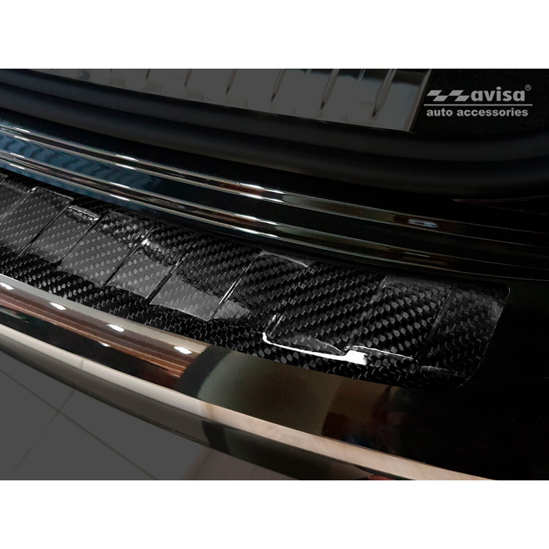 Protection de seuil arrière carboné 3D sur mesure pour Audi Q3 II 2019- incl. S-Line 'Ribs'
