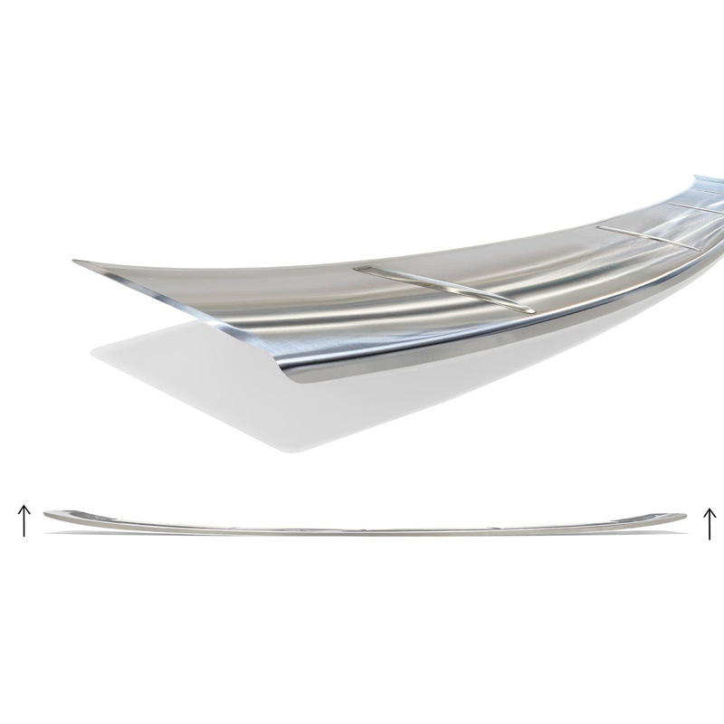 Avisa Protection de seuil arrière inox sur mesure pour BMW Série 5 G31 M-Sport Touring Facelift 2020-2024 'Ribs'
