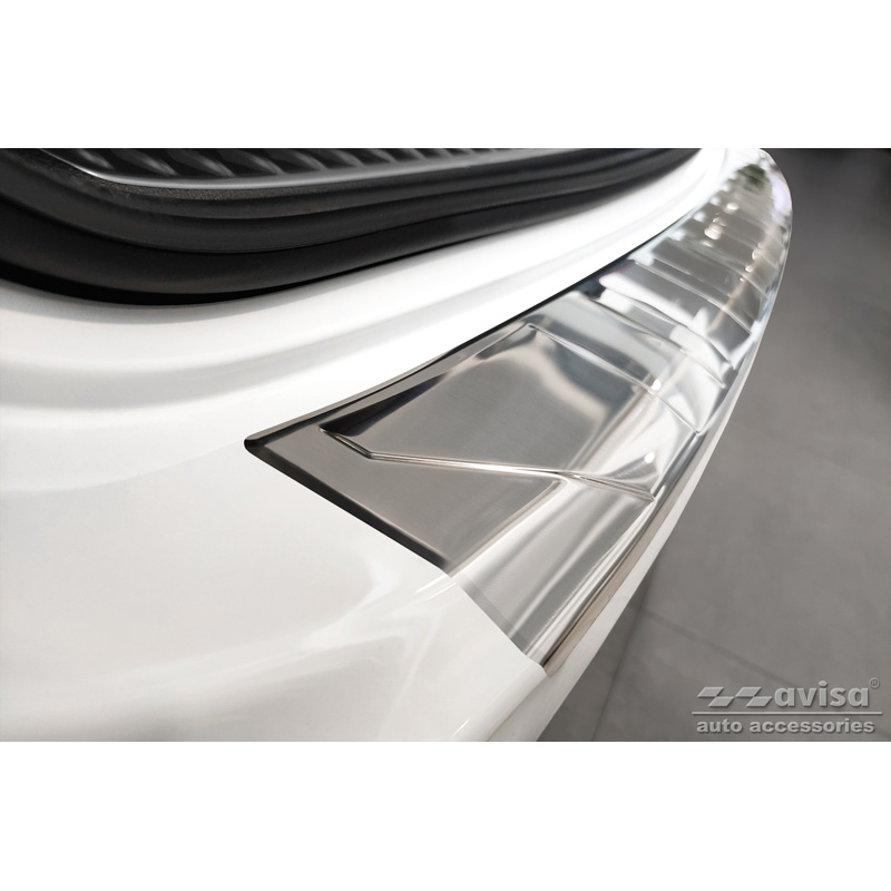Protection de seuil arrière inox sur mesure pour Mercedes Classe-C W206 Kombi 2021- 'Ribs'