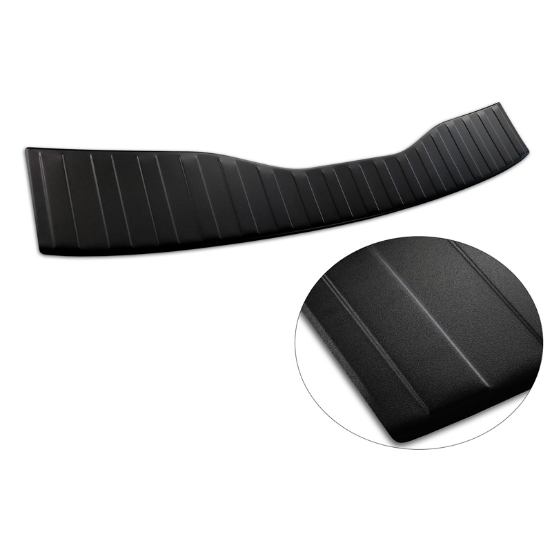 Protection de seuil arrière inox noir mat sur mesure pour Ford Mondeo V Wagon 2014- 'Ribs'