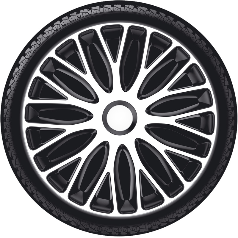 Jeu d'enjoliveurs Mugello 13-inch blanc/noir