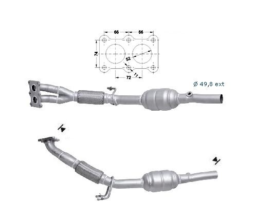 Seat LEON 1.6i 8V 1595 cc 75 Kw / 102 cv BSE / BSF Magnaflow CAT