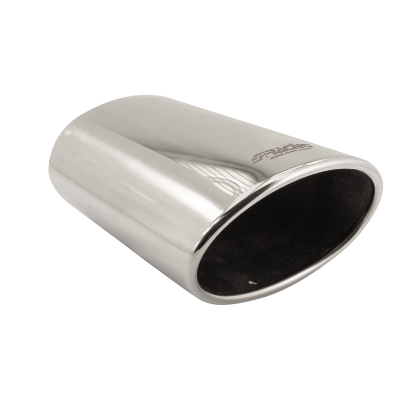 Simoni Racing Embout d'Échappement Ovale/Oblique Inox - 150x100xL250mm - Montage ->54mm