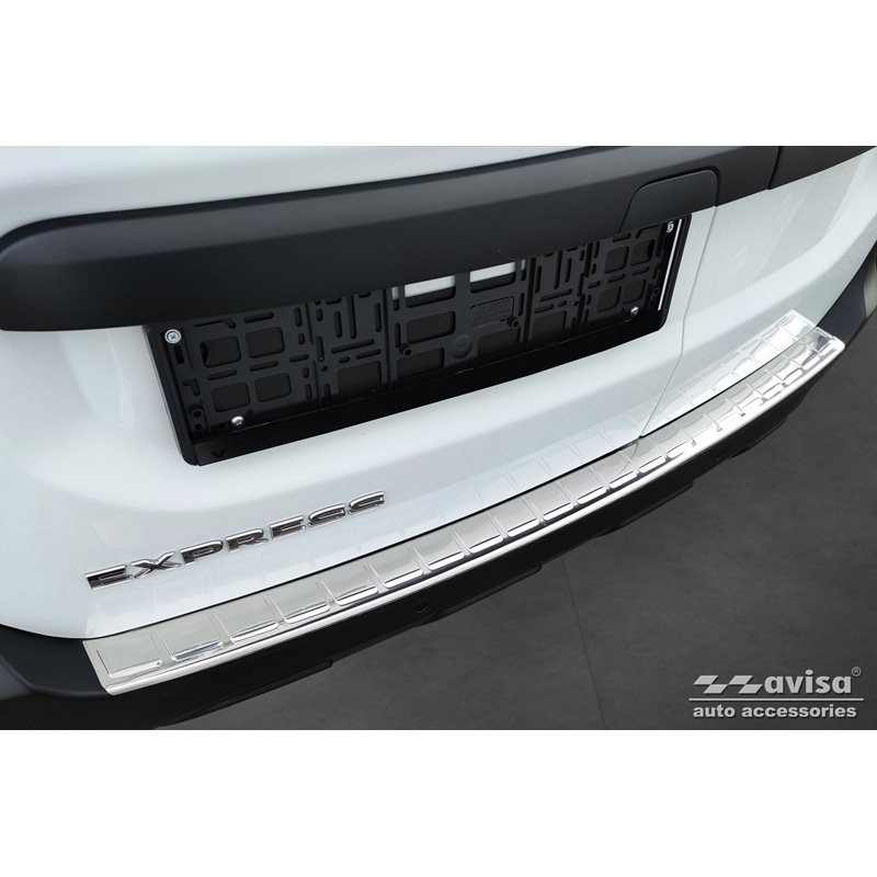Protection de seuil arrière inox sur mesure pour Renault Express Furgon 2021- 'Ribs'