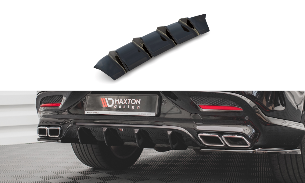 Diffuser Mercedes GLE 63 AMG Maxton Design glans zwart