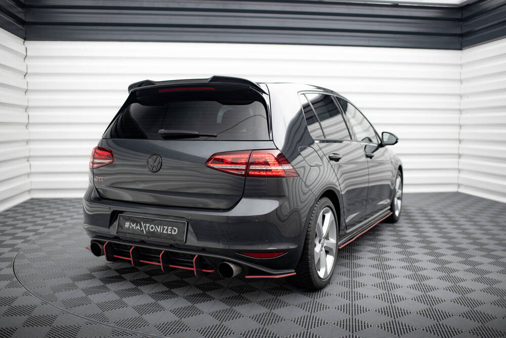 Spoiler Volkswagen Golf 7 GTI / GTD / GTE / R / R-Line Maxton Glans Zwart