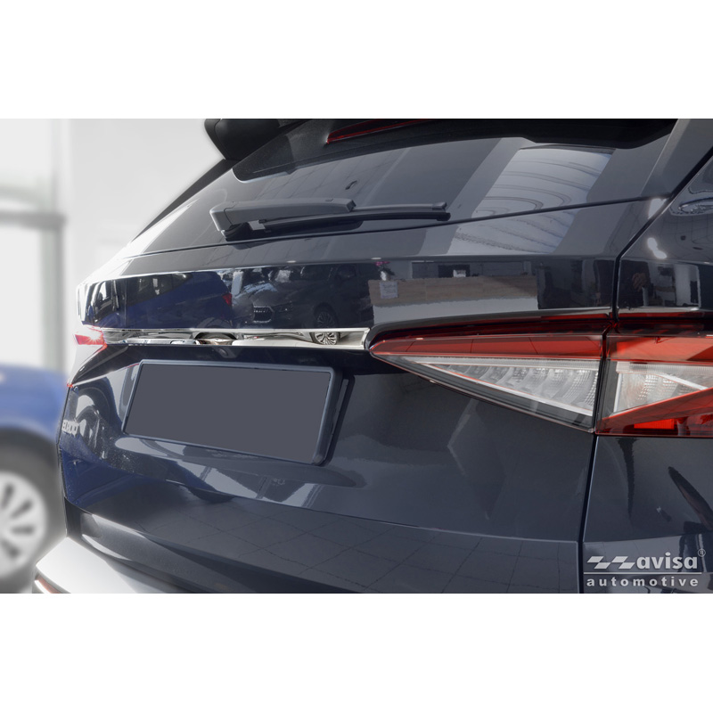 Avisa Revêtement d'habillage du hayon du coffre inox Chrome sur mesure pour Skoda Elroq 2025-