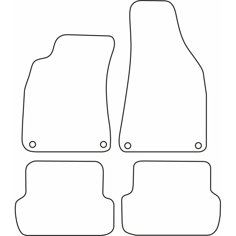 Set de tapis de sol en velours sur mesure pour Audi A4 2001-2005
