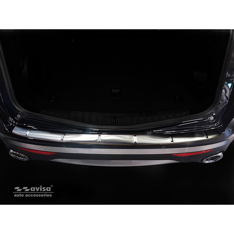 Protection de seuil arrière inox sur mesure pour Alfa Romeo Stelvio 2017- & FL 2020- 'Ribs'