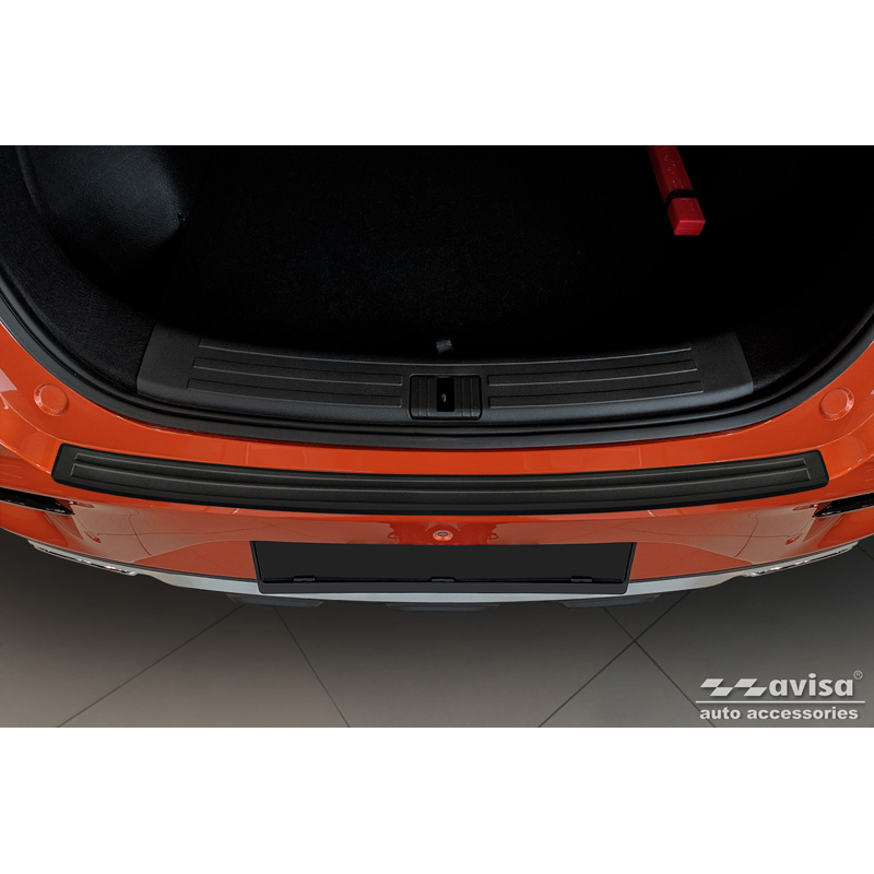 Protection de seuil arrière inox noir mat sur mesure pour MG ZS FL 2019-2024 'Lines'