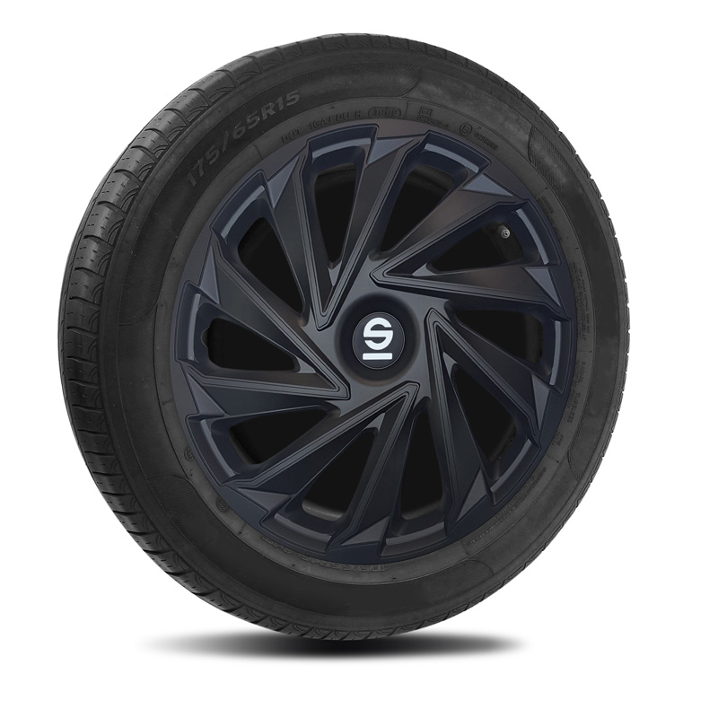 Sparco Enjoliveurs Varese - 15-pouces - Noir - Set de 4 pièces