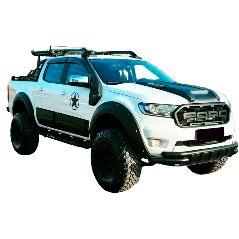 Écope de capot sur mesure pour Ford Ranger T7/T8 2015-2022 - Noir mat