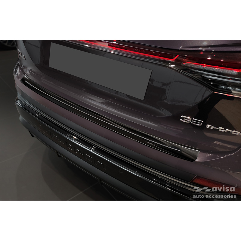 Protection de seuil arrière inox noir sur mesure pour Audi Q4 E-Tron 2021-
