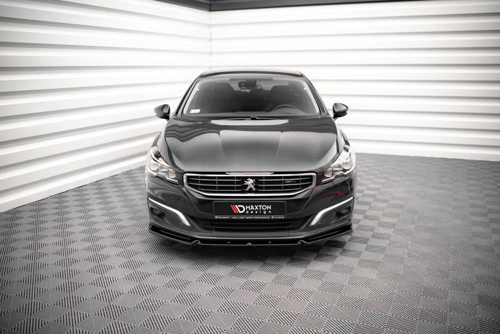 Voorspoiler V.1 Peugeot 508 GT MK1 FL Maxton Glans Zwart