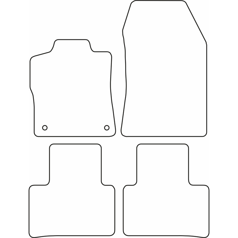 Set de tapis de sol en velours sur mesure pour Peugeot 308 III SW 2021-