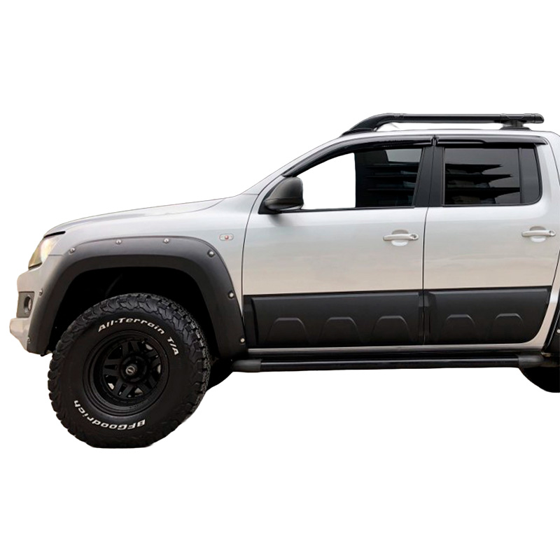 Jeu de baguettes de porte sur mesure pour Volkswagen Amarok MK1 2010-2022 - Noir mat
