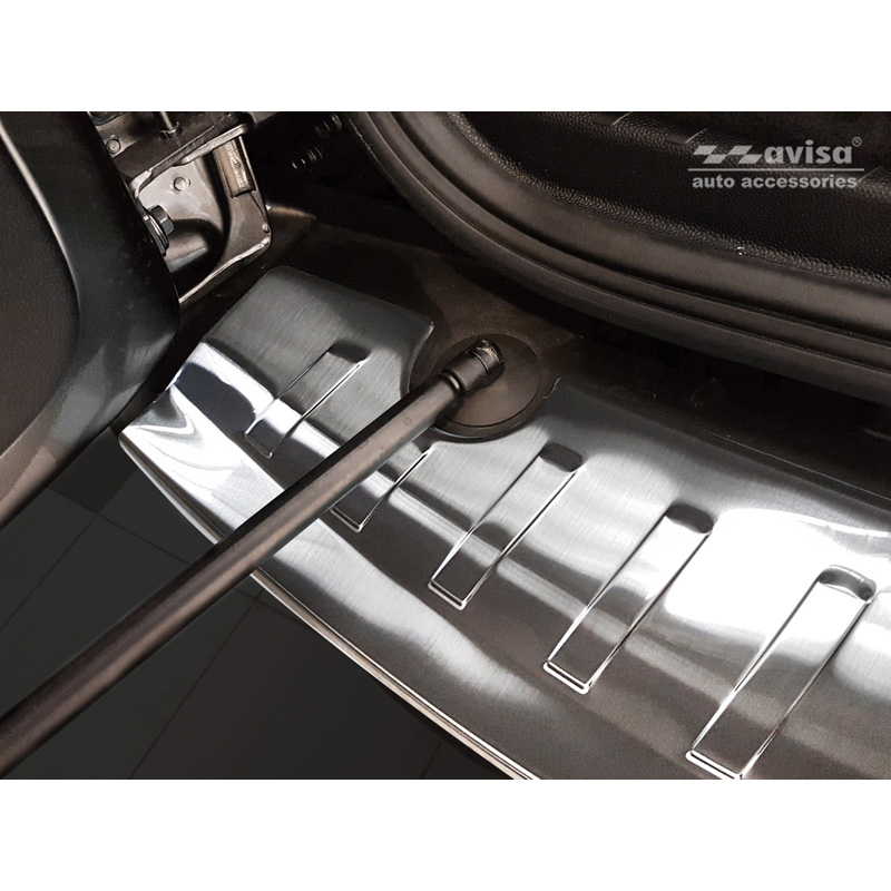 Protection de seuil arrière inox sur mesure pour Ford Ecosport II Facelift 2017- incl. ST-Line 'Ribs'