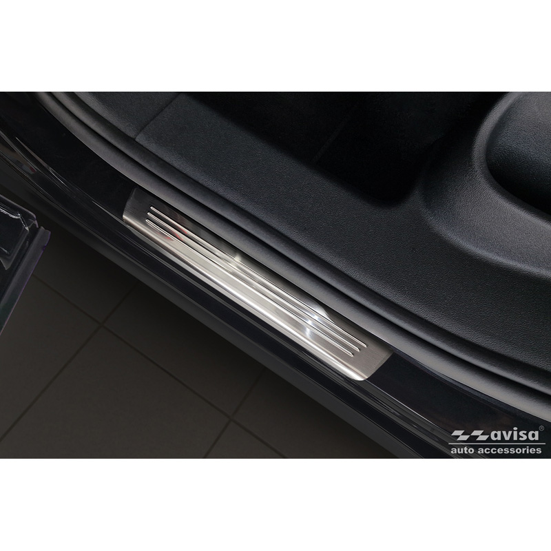 Seuils de portes inoxydable sur mesure pour Volkswagen Tiguan III (CT1) 2024- 'Lines' - 4-pièces