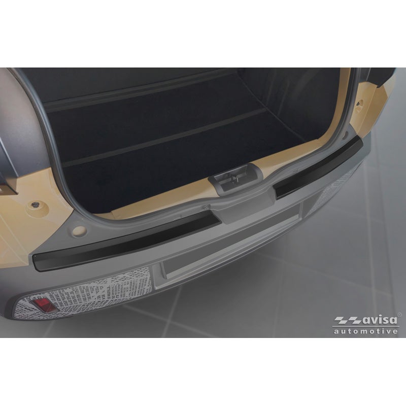 Avisa Protection de Seuil de Coffre Acier Inox sur mesure pour Dacia Spring Facelift 2024- - Noir Mat - 2 pièces