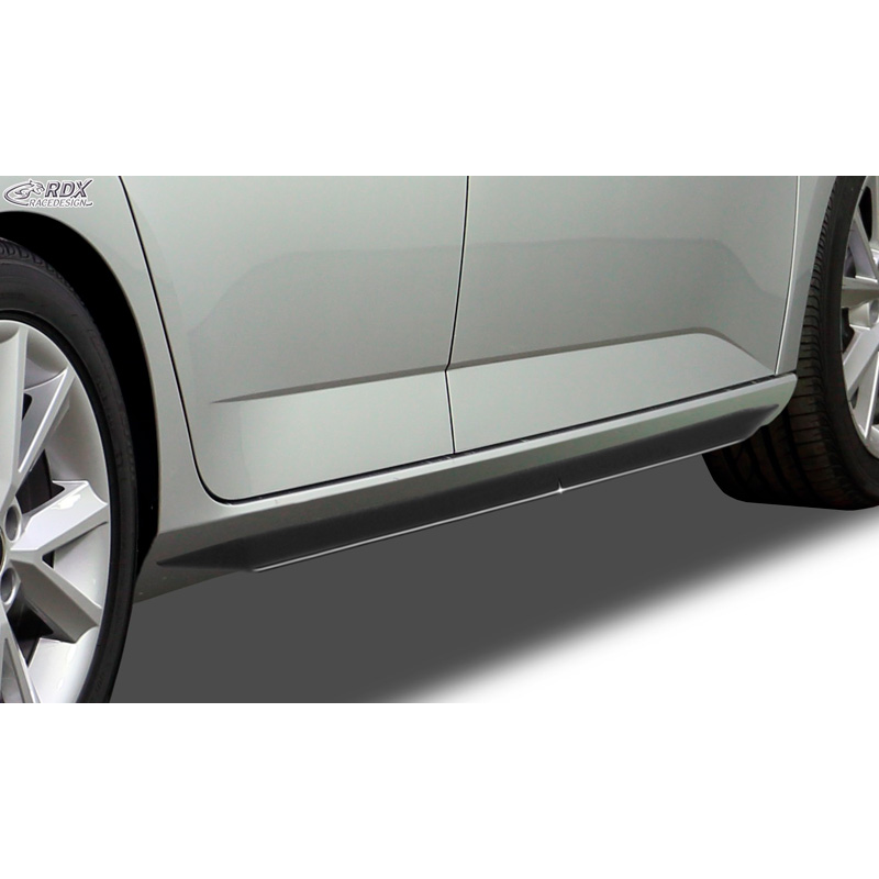 Jupes latérales 'Slim' sur mesure pour Skoda Scala (NW) 2019- (ABS noir luisant)