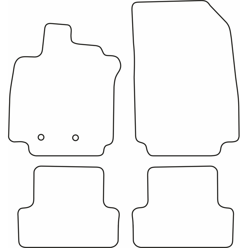 Set de tapis de sol sur mesure pour Renault Clio 2005-2012