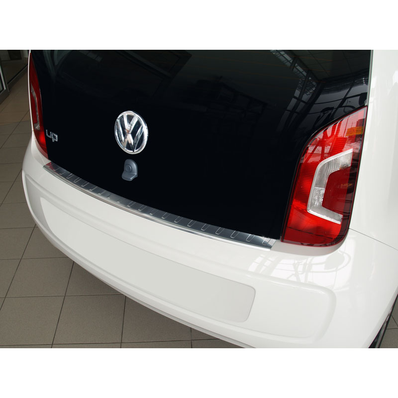 Protection de seuil arrière inox sur mesure pour Volkswagen Up! 3/5 portes 2012-2016 & FL 2016- 'Ribs'
