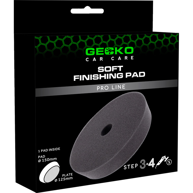 Gecko Tampon de Polissage Souple Noir 150mm 1pc (Pour Plateau 125mm)