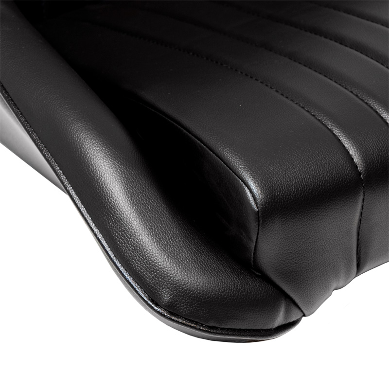 Siège baquet 'Classic' - Simili Cuir Noir - Dossier fixe - incl. glissières