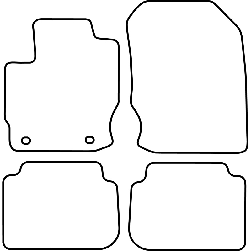 Set de tapis de sol sur mesure pour Mitsubishi Colt 2009- (excl. chauffauge)