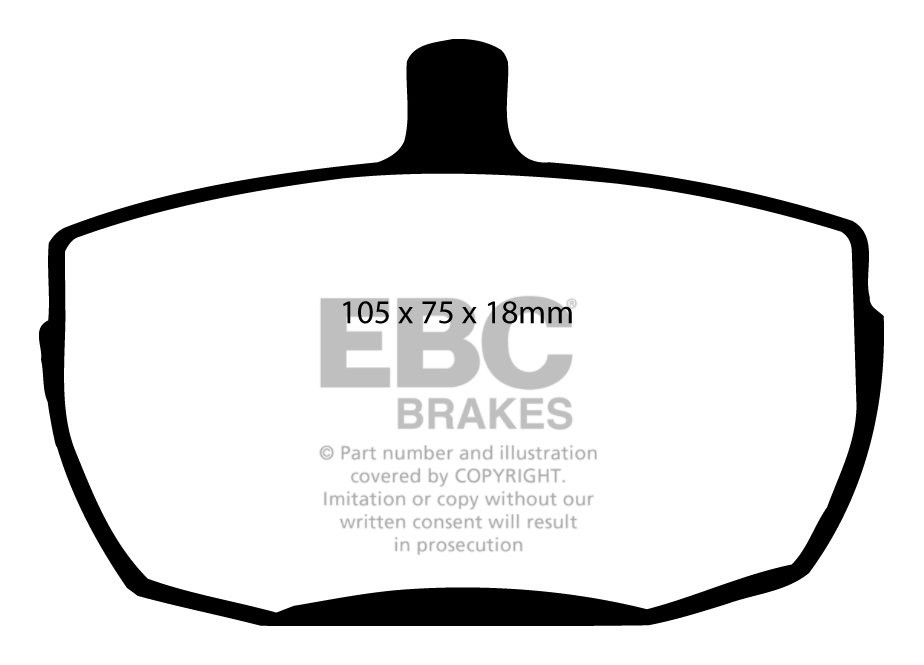 EBC Brakes ROVER SD1 3.5 84-86 Remblokken voorzijde greenstuff