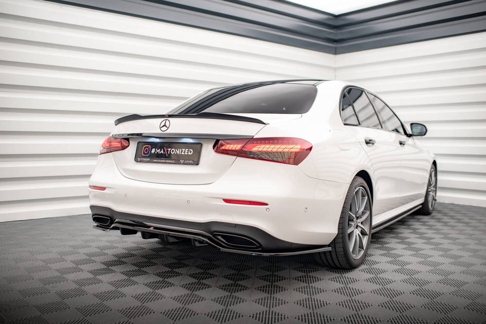 Diffuser Mercedes E Klasse W213 FL AMG Line Maxton Glans Zwart