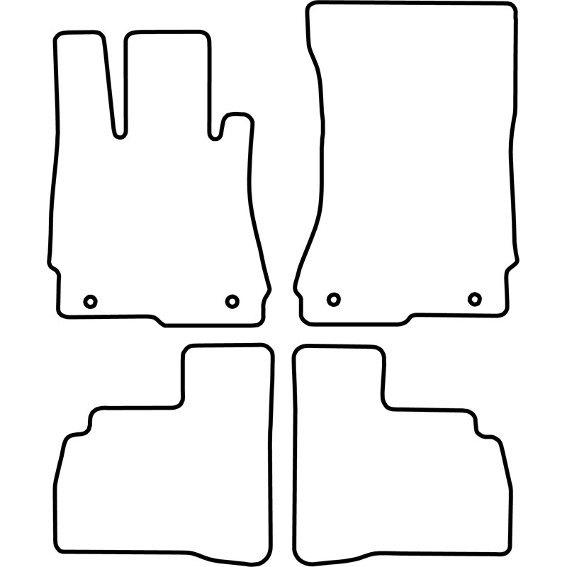 Set de tapis de sol en velours sur mesure pour Mercedes Classe-S W221 2009-2013