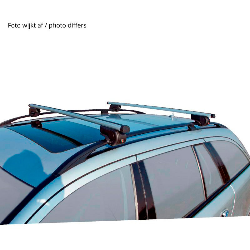 Jeu de barres de toit Twinny Load Aluminium A51 sur mesure pour Audi/BMW/Fiat/Ford/Seat/Skoda/VW/Volvo (pour voitures avec barres longitudinales ouvertes)