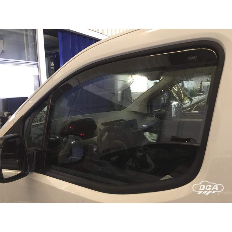 DGA Déflecteurs d'Air sur mesure pour Citroën Berlingo (K9) 2018- / Fiat Doblo 2022- / Opel Combo E 2018- / Peugeot Partner (K9) & Rifter 2018- / Toyota Proace City Verso & City 2019- (2-pièces)